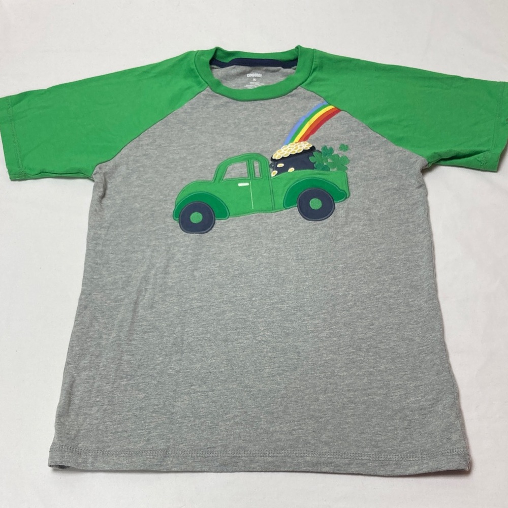 Gymboree Gray and Green Cotton Tee